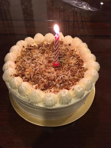 daughter bought carrot cake from cake spade