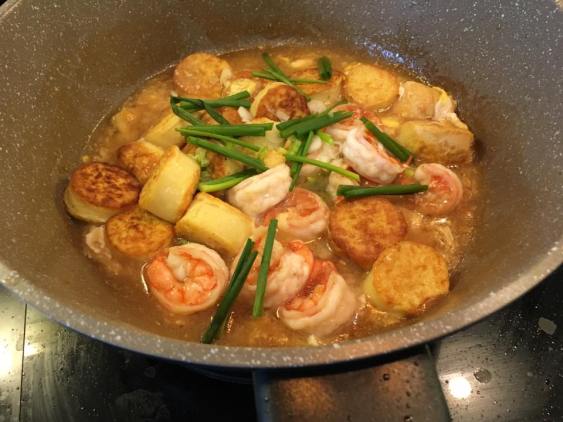 egg tofu prawns