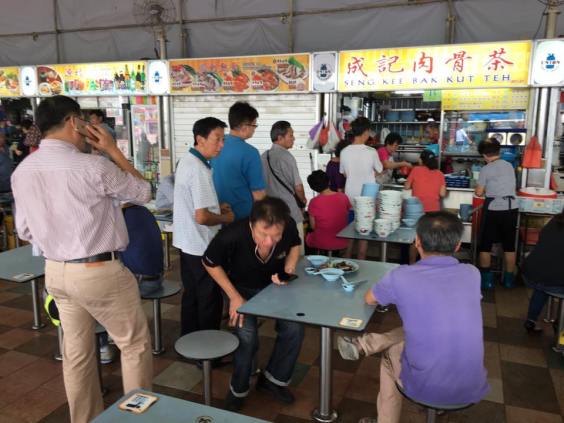 long queue at 11.30am