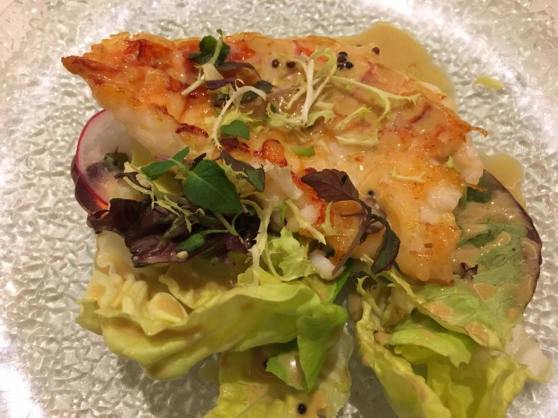 panfried lobster steak