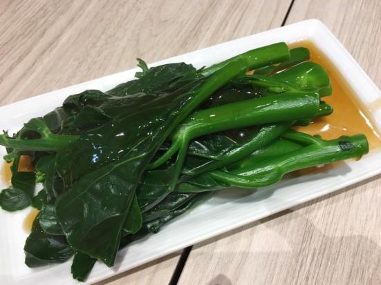 poached hk kai lan