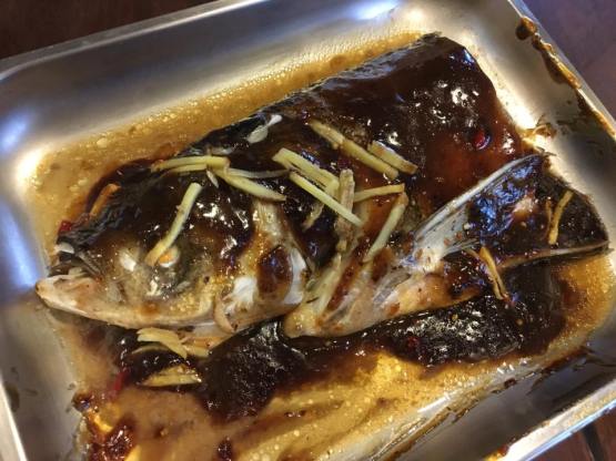 spicy black bean sauce song fish head 豆豉松鱼头