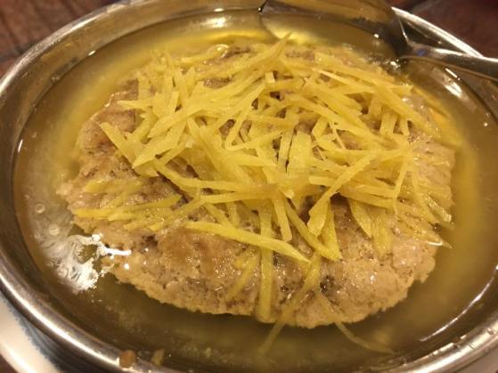 steamed salted fish minced pork 咸鱼饼