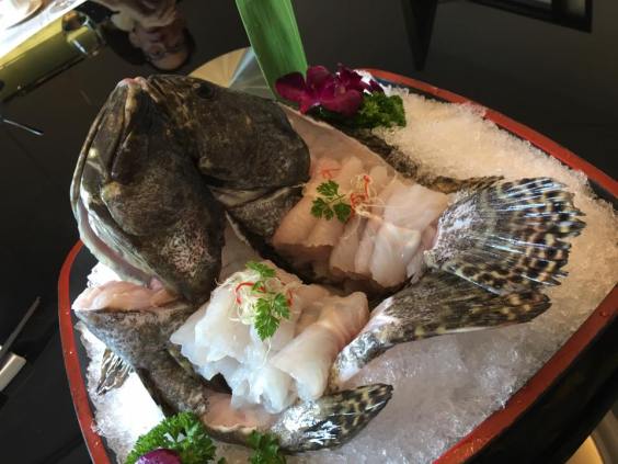 tiger garoupa poached in lobster brot