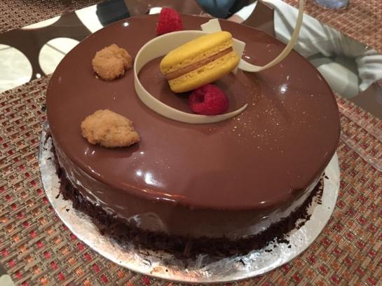chocolate truffle cake from amara hotel