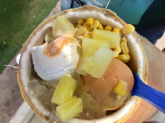 coconut ice cream dessert