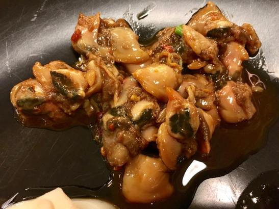 marinated raw cockles