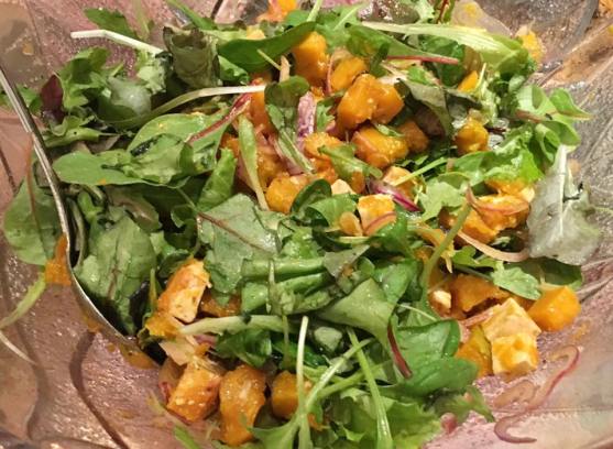 pumpkin tofu salad