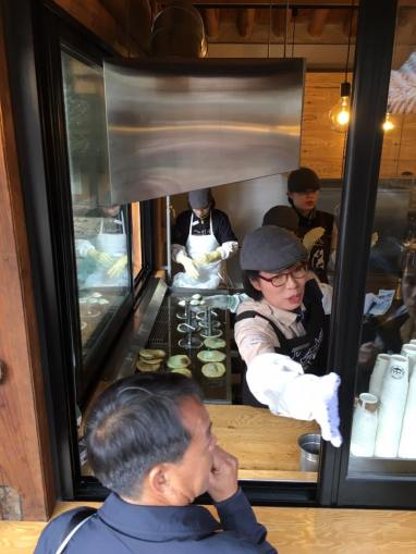 red bean fried pastry stall nami Island 남이선 南怡岛