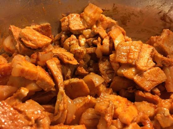 seasoned with gochujang, chopped garlic & ginger