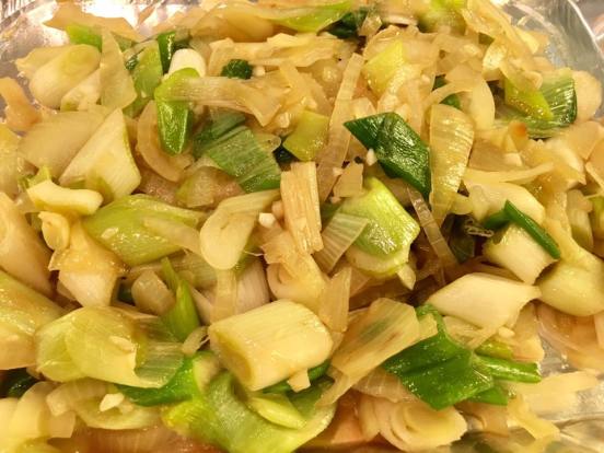 yellow onions & leek