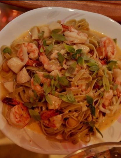 #6 creamy white wine fettuccine