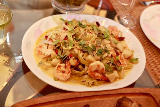 #6 creamy white wine fettuccine