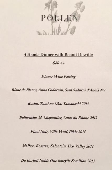 wine pairing (6 wines for 6 course!!)