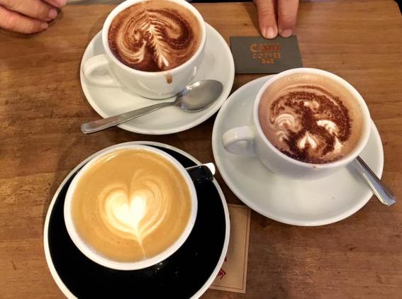 flat white & hot choco;ates