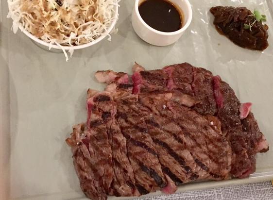 grilled grass fed ribeye