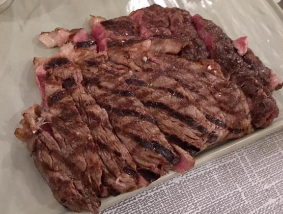 grilled grass fed ribeye