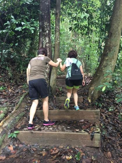 hand holding = muscle memory from primary school