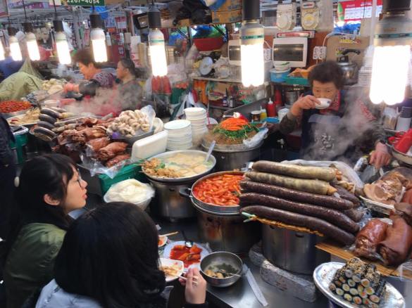 jogbal-blood-sausage-gwangjang-market-stall