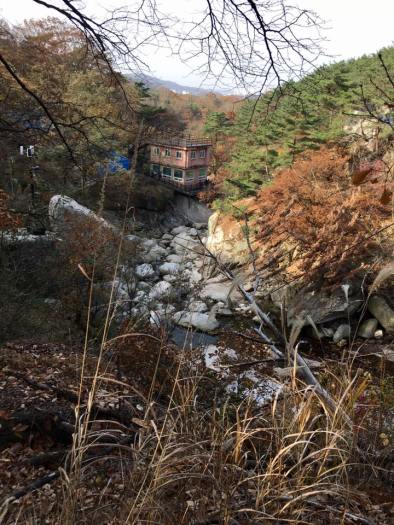 looking down at the information centre