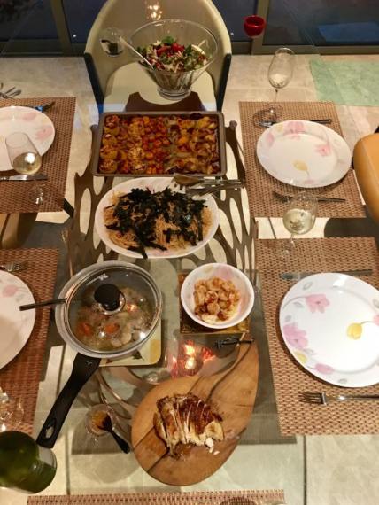 our christmas eve homecooked dishes