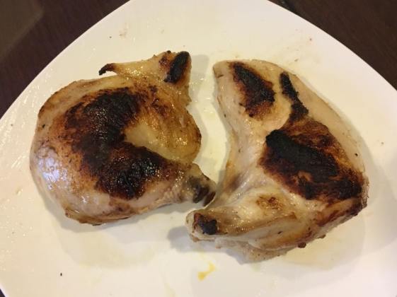 pan roasted "sous vide" brined chicken breast + thigh