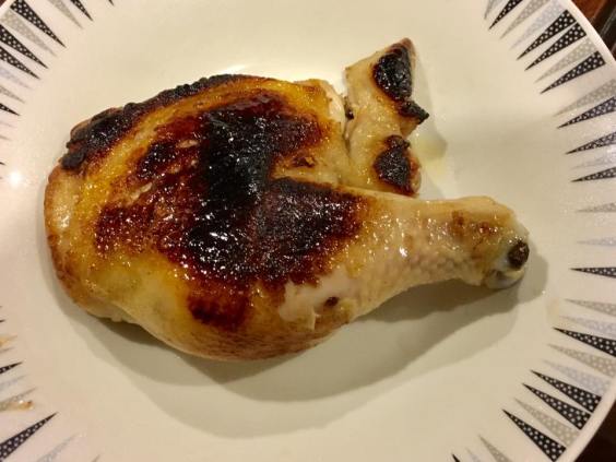 pan roasted "sous vide" brined chicken thigh
