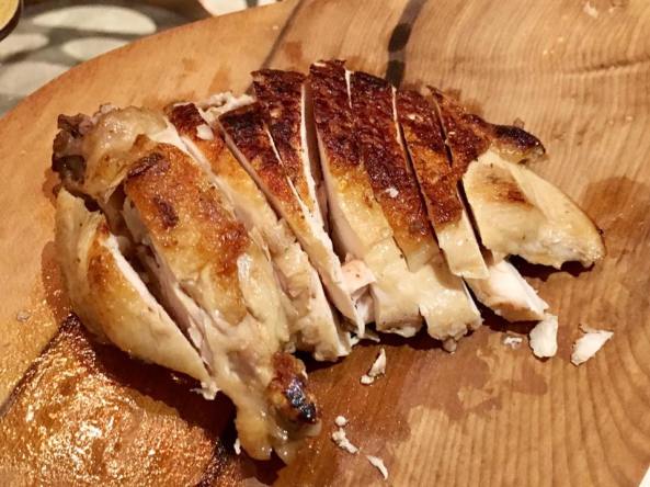 pan roasted "sous vide" wine chicken breast