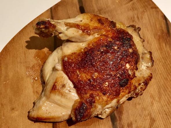 pan roasted "sous vide" wine chicken breast