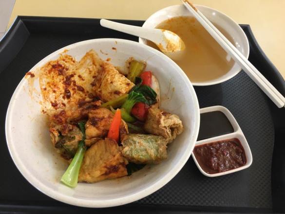 S$3.60 yong tau foo = 6 items