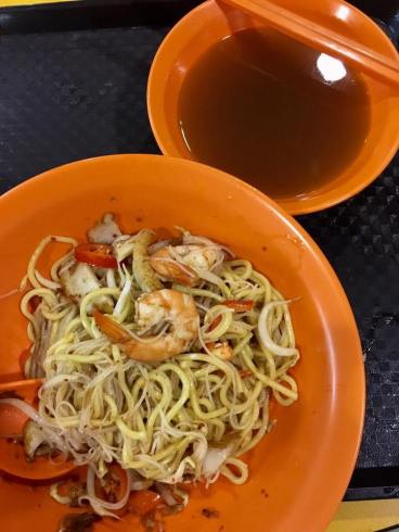 S$3 prawn noodles dry