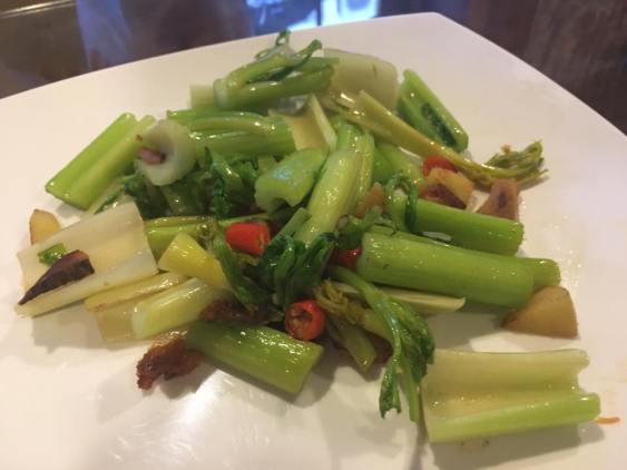 salted fish fried celery
