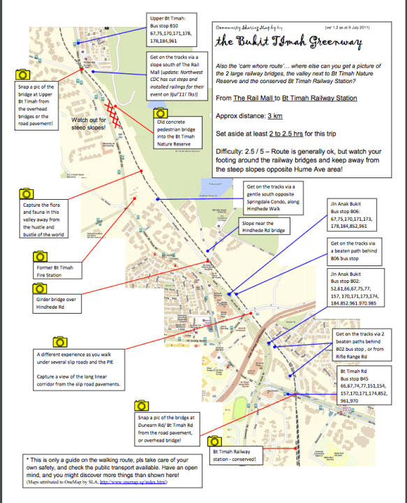 rail corridor walking map