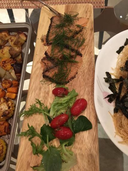 smoked salmon + helper's homegrown dill