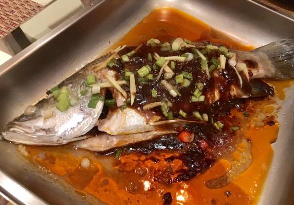 steamed spicy bean sauce seabass