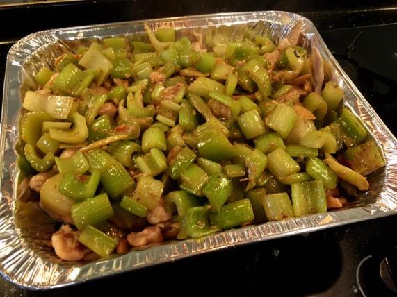 wine chicken + celery