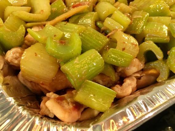 wine chicken + celery