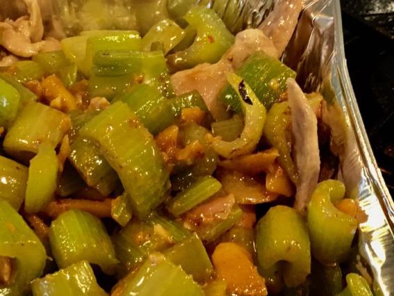 wine chicken + celery