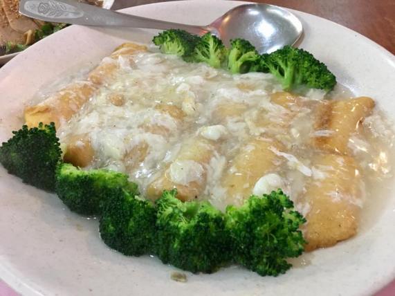 crab tofu with brocoli - S$20