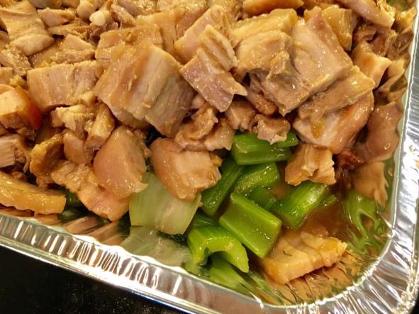 gentle braised pork belly 回锅肉with celery
