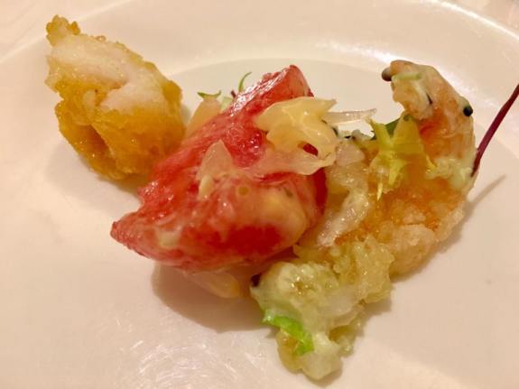 salted egg prawns & wasabi prawns