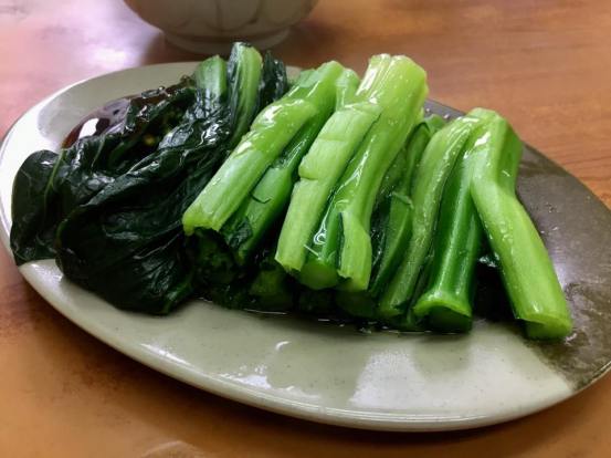 poached chye sim 油菜心
