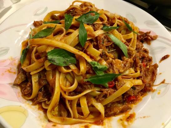 duck ragout fettuccine