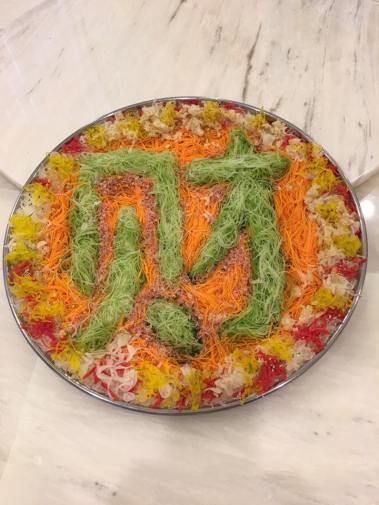 lo hei with abalone & salmon