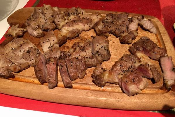 pan grilled iberico pork collar