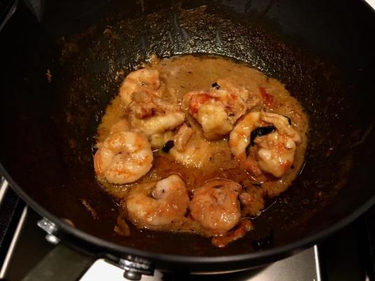 prawn in white wine sauce