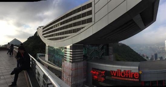 view of peak tower from peak galleria