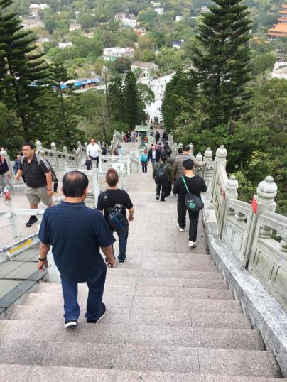 going down from the big buddha
