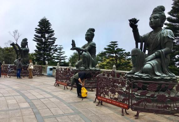 stone sculptures at big buddha
