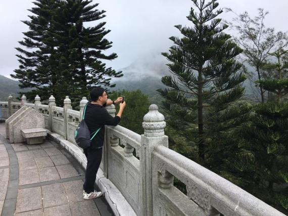 a foggy day at tian tan buddha